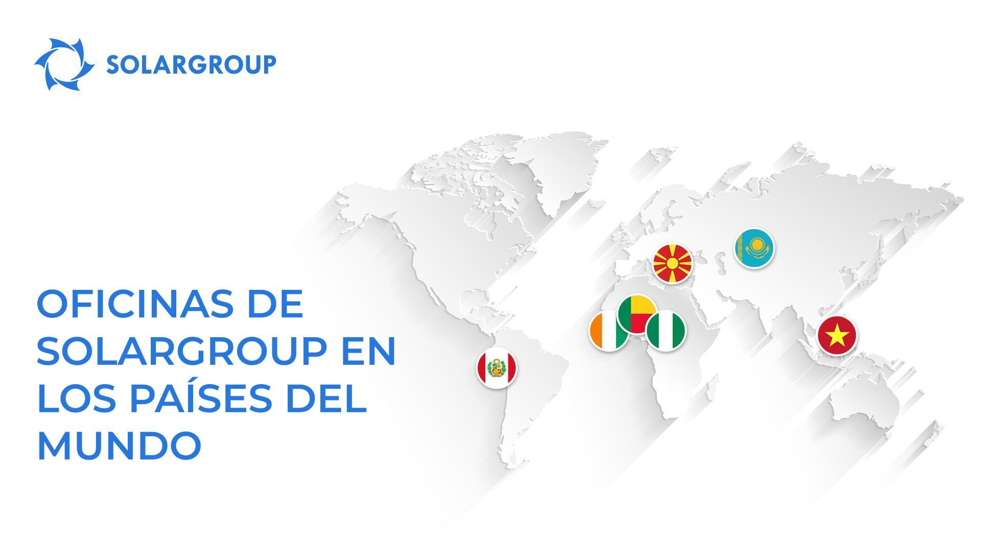 Oficinas de SOLARGROUP en los países del mundo