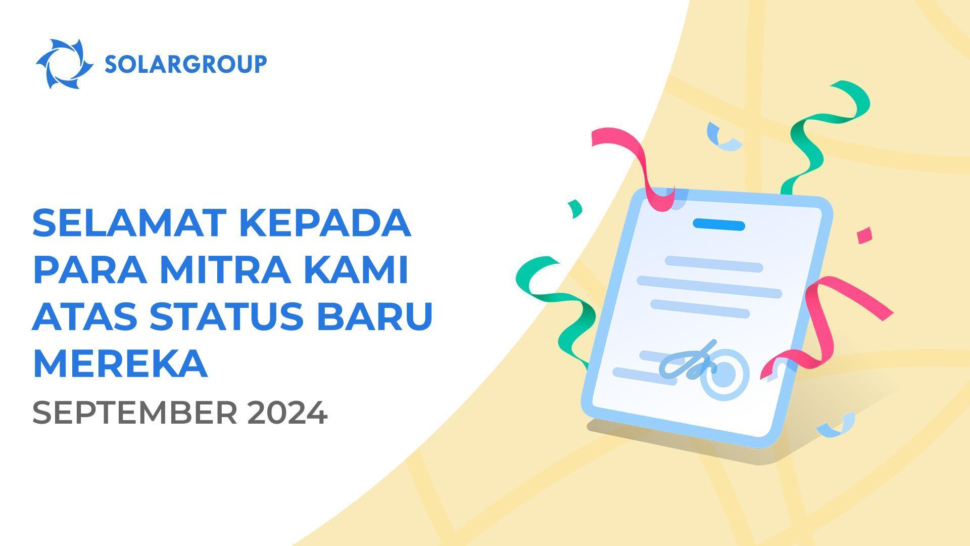 Kami menyambut para mitra kami ke status baru mereka!👏