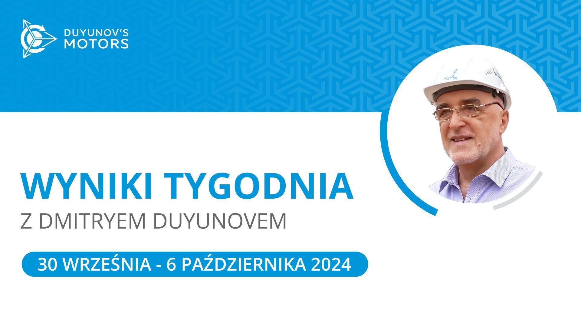 Wyniki tygodnia w projekcie Silniki Duyunova