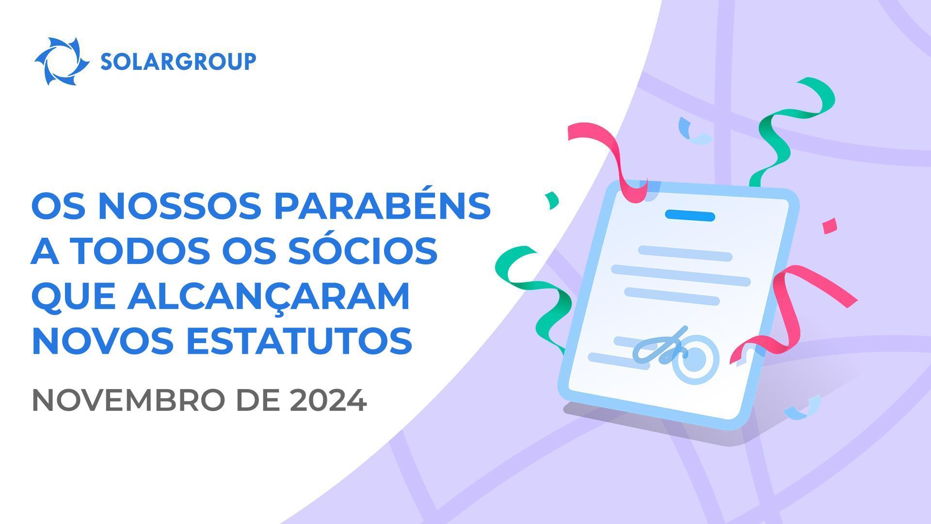 Felicitamos todos os nossos sócios que alcançaram novos estatutos!