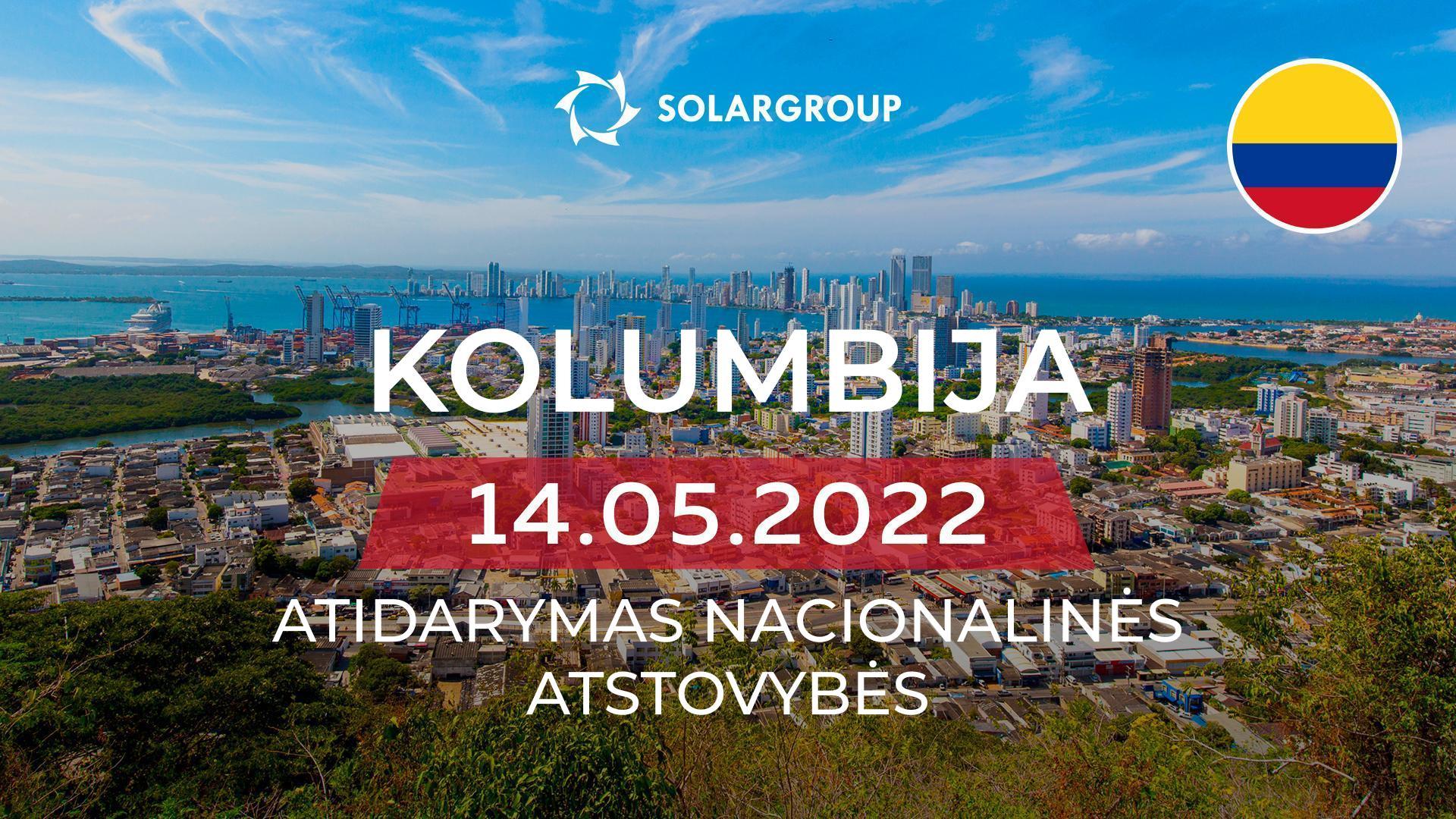 Kolumbijoje atsidarys SOLARGROUP nacionalinė atstovybė