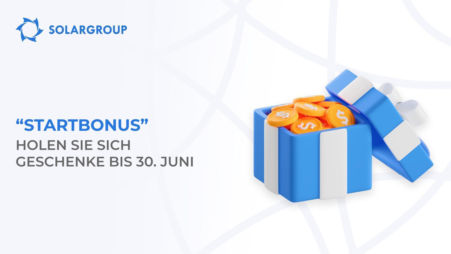 "Startbonus": Holen Sie sich Geschenke