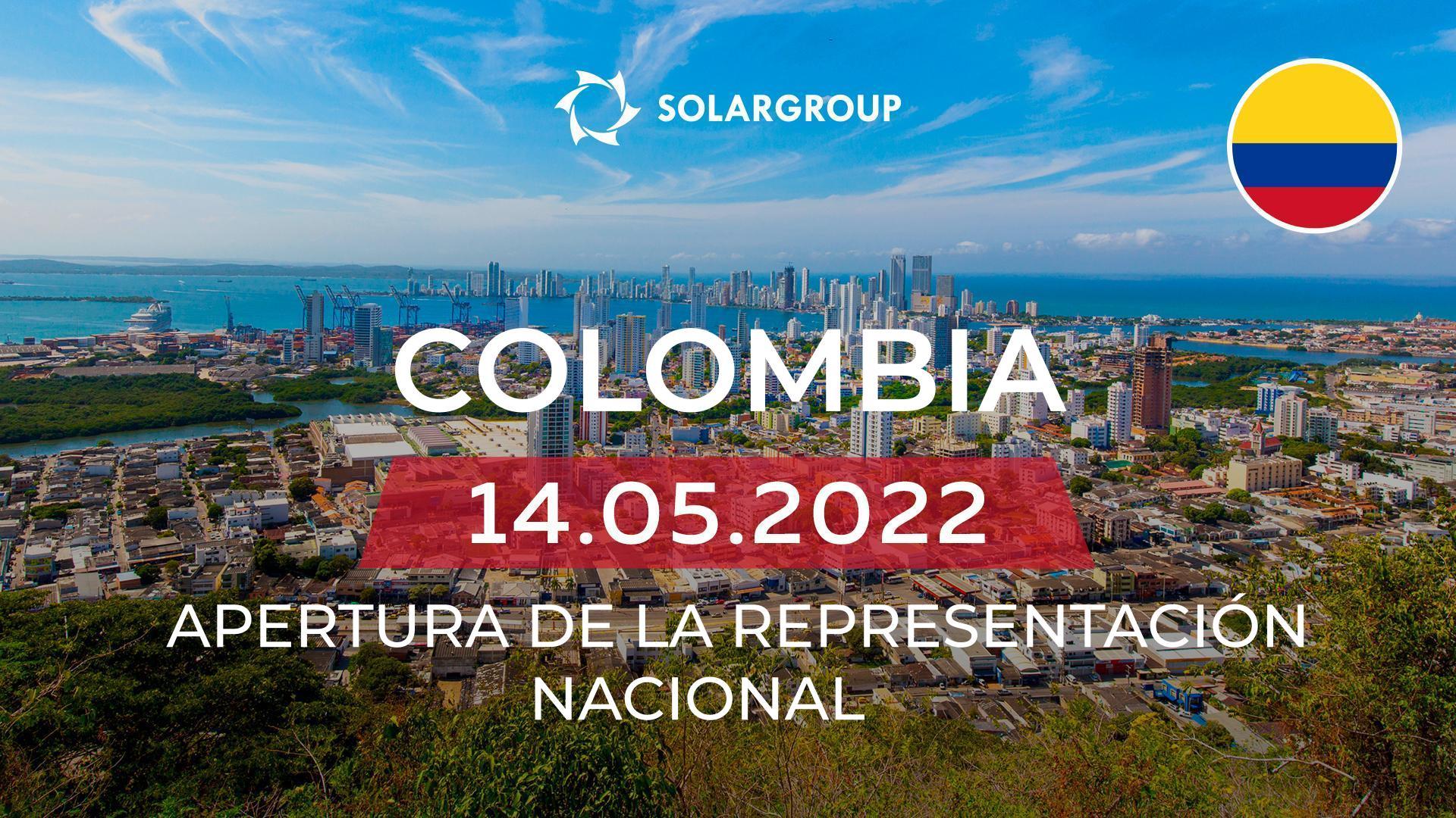 En Colombia se abrirá la representación nacional de SOLARGROUP