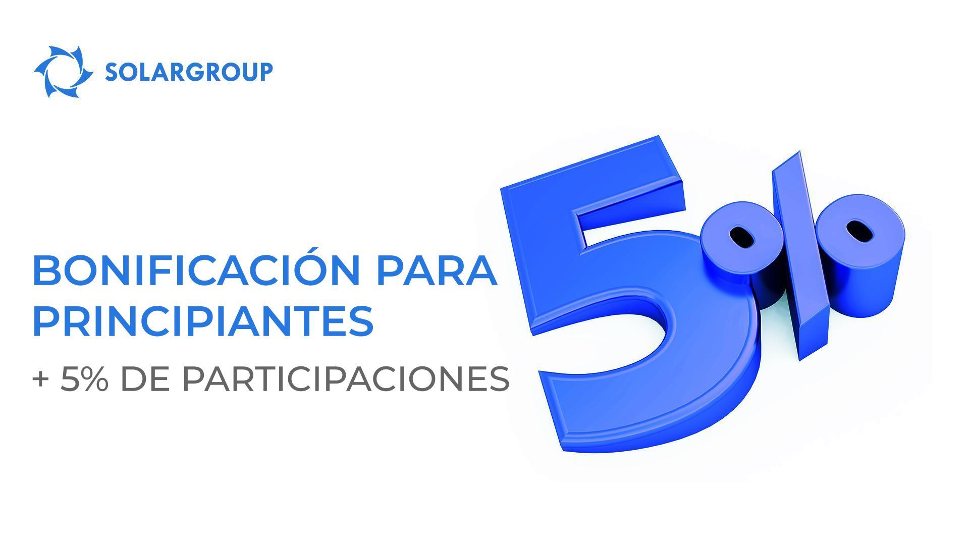 Regalamos 5% de participaciones por cada pago dentro de los 7 días posteriores al registro
