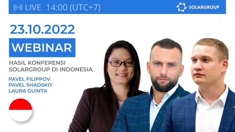 Hasil konferensi di Indonesia: webinar SOLARGROUP | 23 Oktober | 14:00