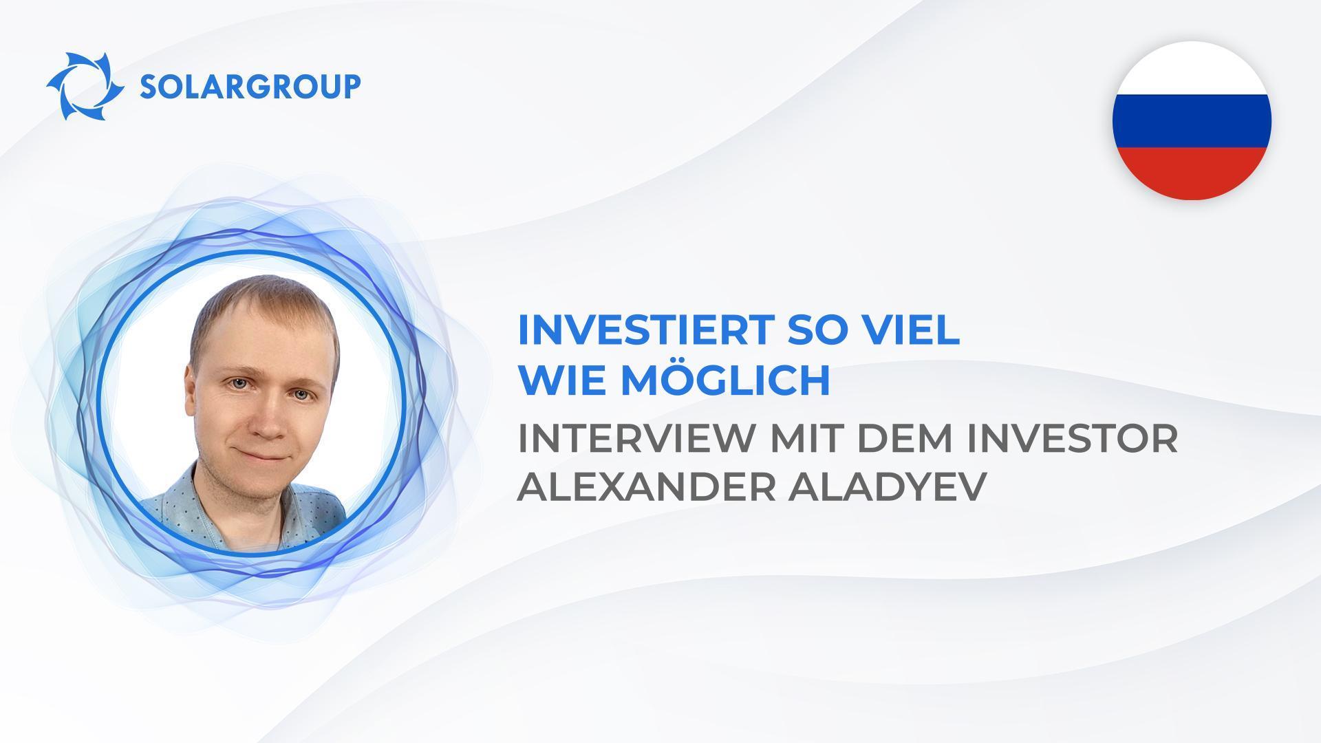 Einer der engagiertesten Investoren des Projekts über das SOLARGROUP-Gewinnspiel