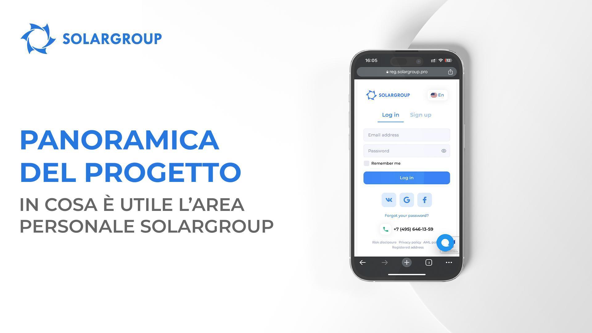 Panoramica sul progetto: in cosa è utile l'area personale SOLARGROUP