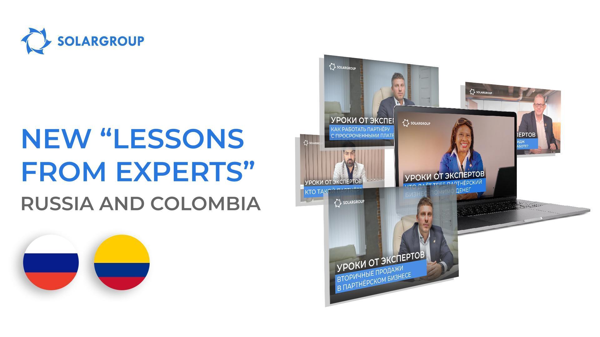 New "Lessons from Experts": Russia and Colombia