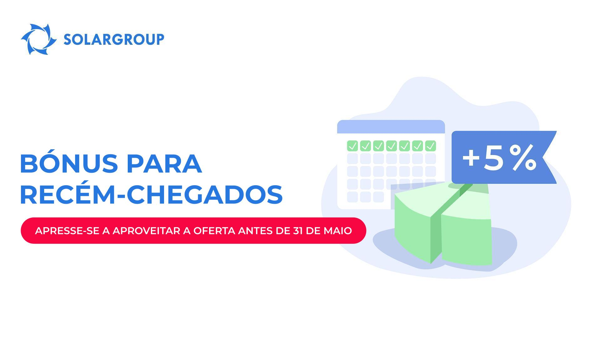 Apresse-se a investir no projeto pela primeira vez e obtenha 5 % mais quotas de investimento