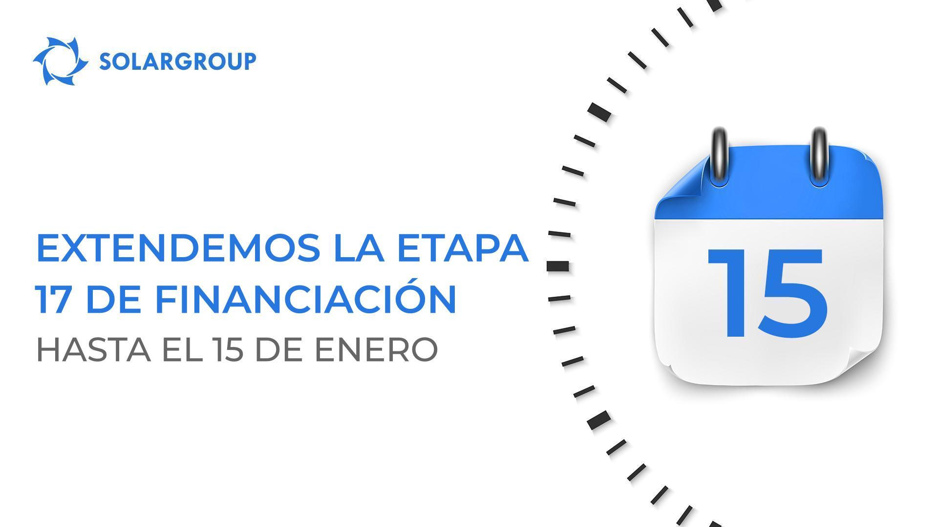 Extendemos la etapa 17 de financiación del proyecto hasta el 15 de enero inclusive