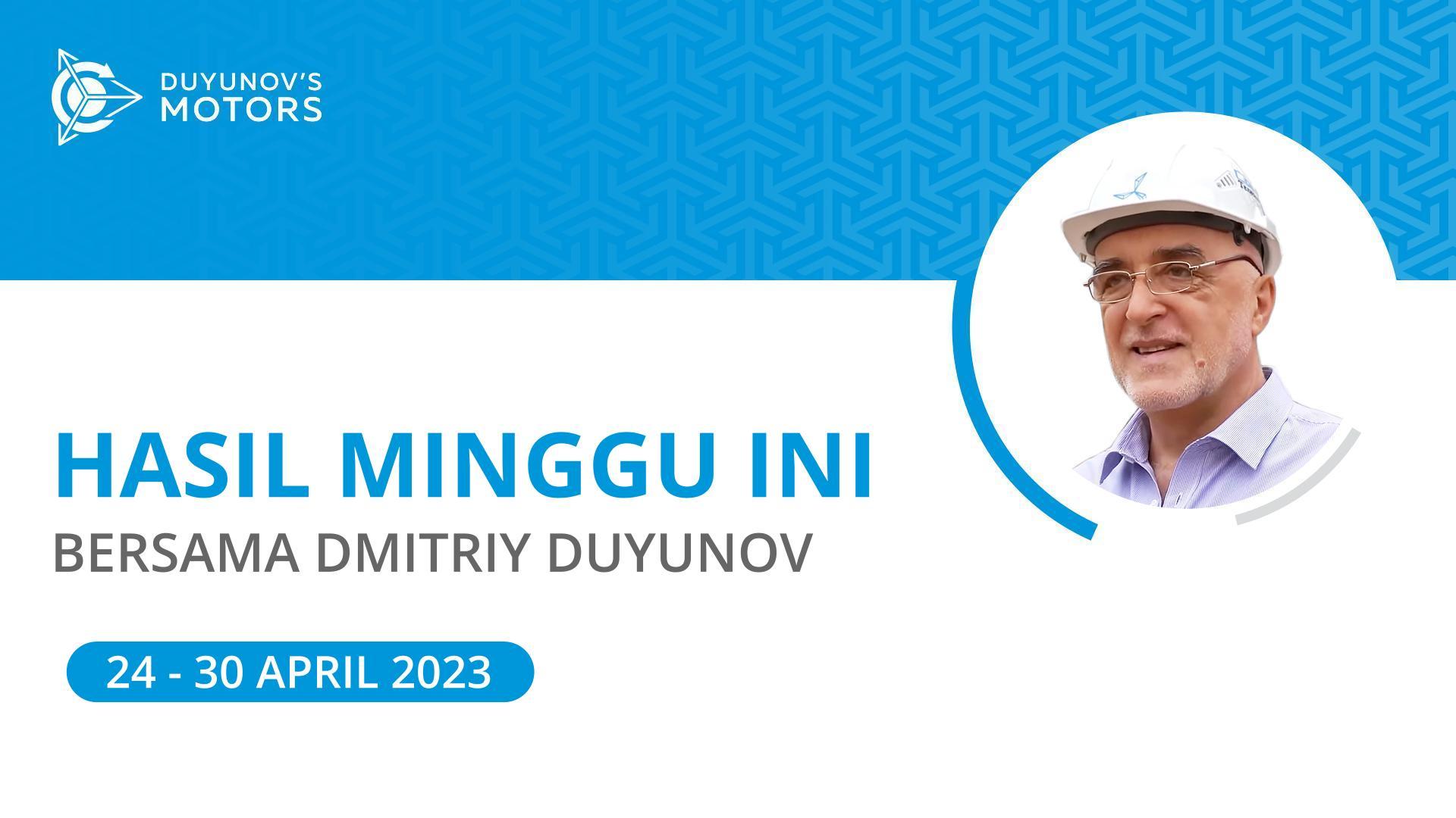 Hasil minggu ini dalam proyek "Motor Duyunov"