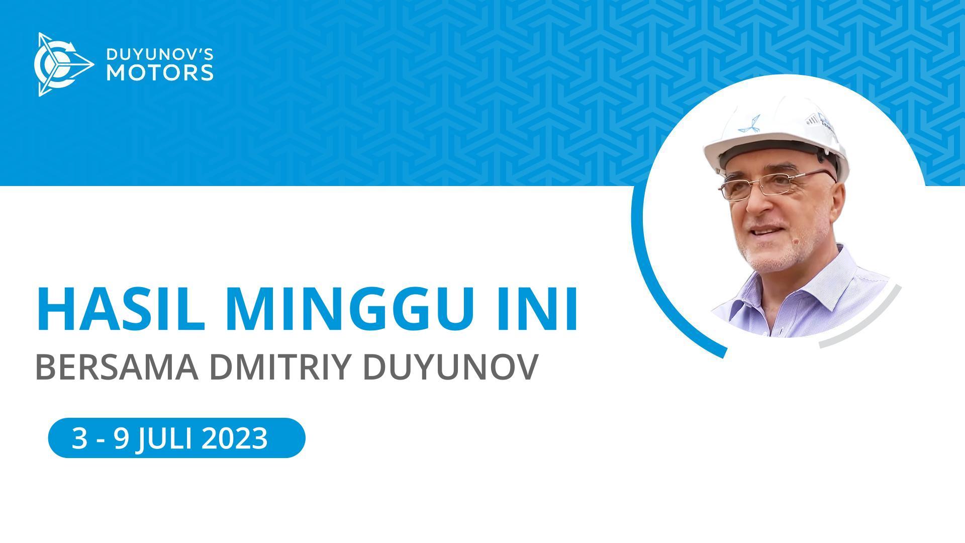 Hasil minggu ini dalam proyek "Motor Duyunov"