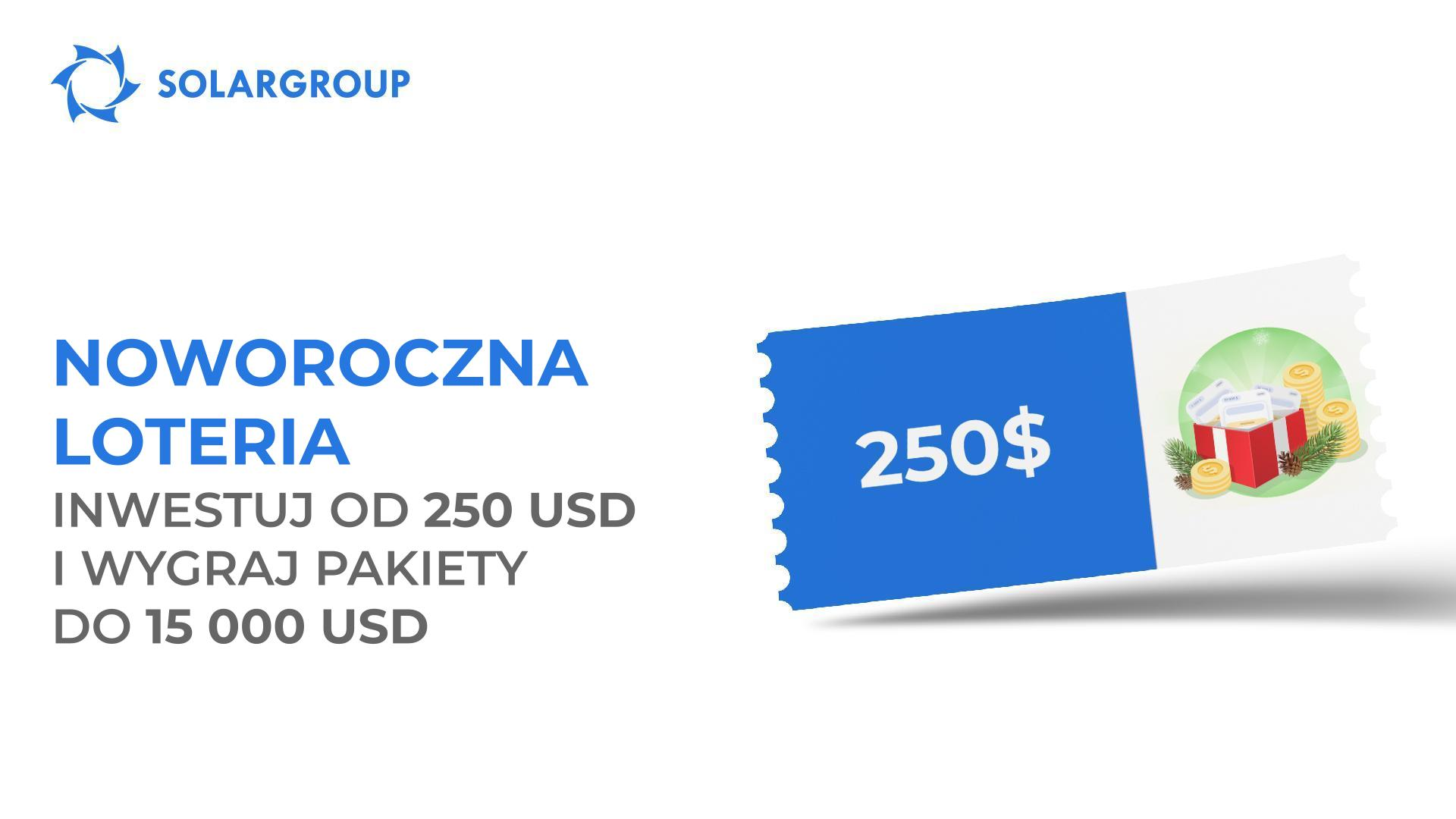 Noworoczna loteria SOLARGROUP z funduszem nagród w wysokości 25 000 USD