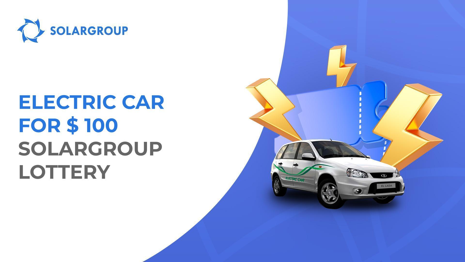 How do I win an electric car in the SOLARGROUP lottery?