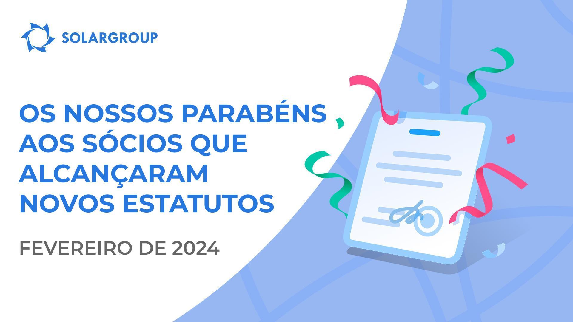 Felicitamos todos os sócios que alcançaram novos estatutos!