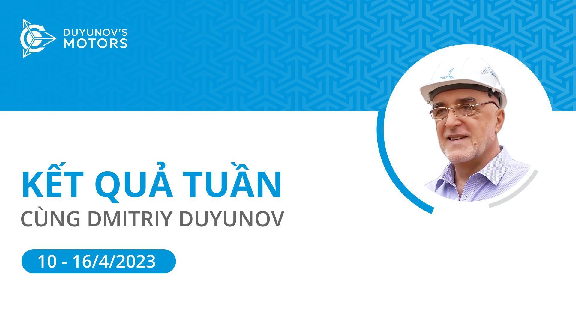 Kết quả tuần của dự án "Động cơ của Duyunov"