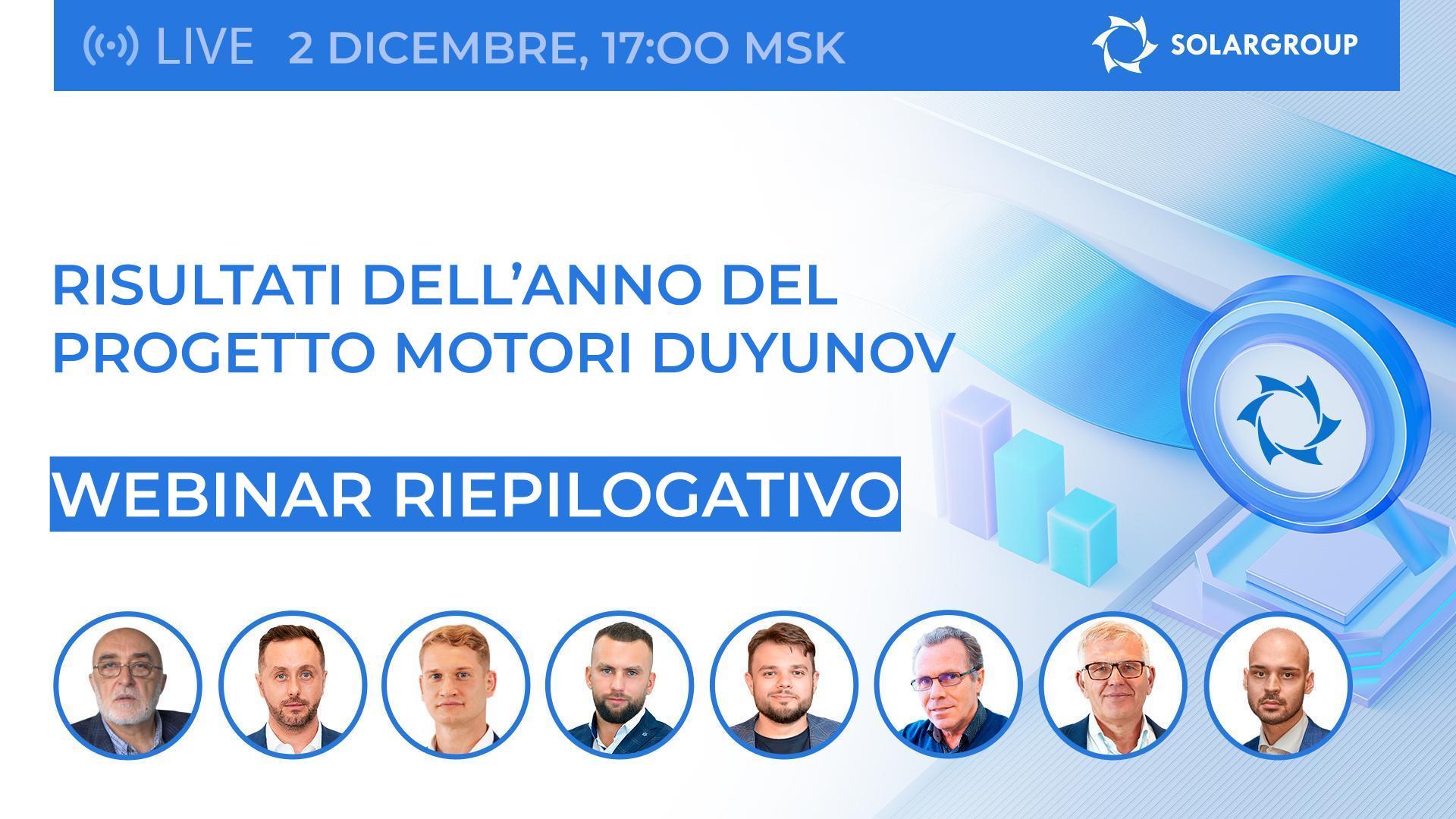 Domani non perderti il webinar riepilogativo SOLARGROUP