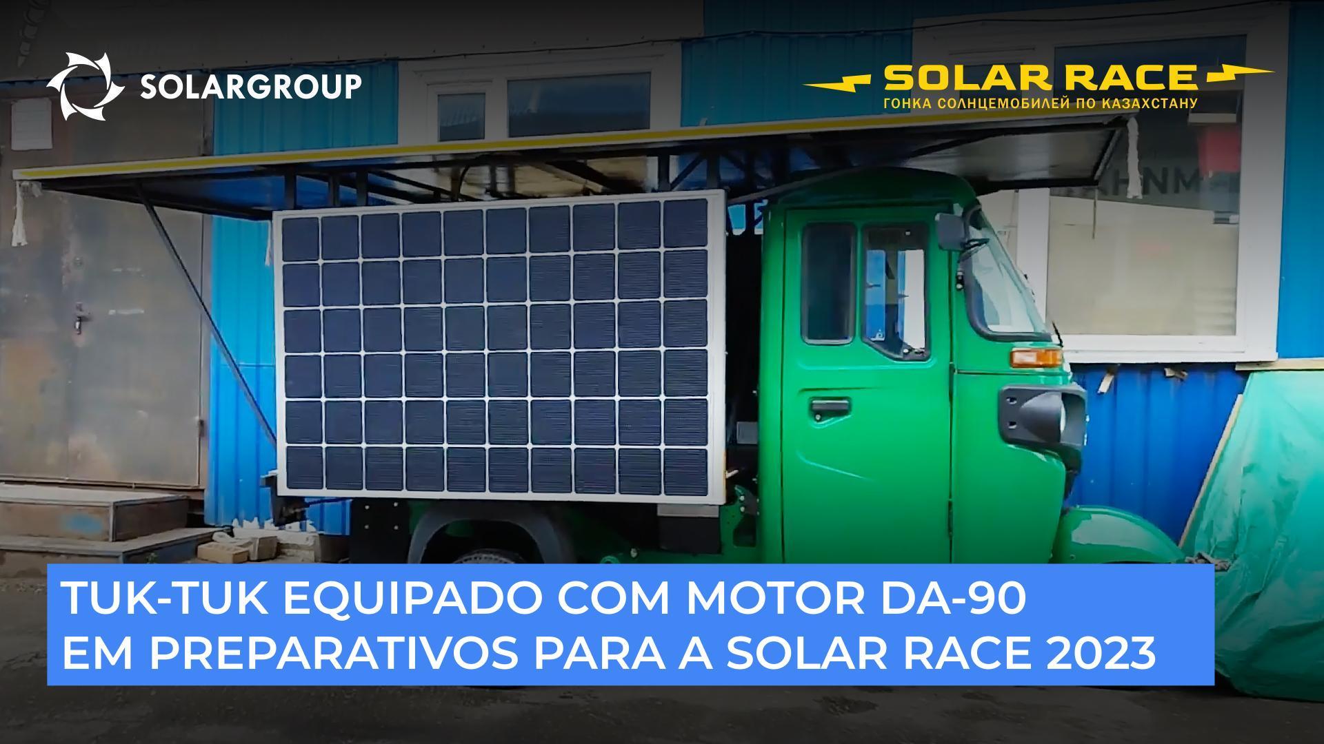 Veículo tuk-tuk movido a tecnologia "Slavyanka" participa na corrida Solar Race de 2023