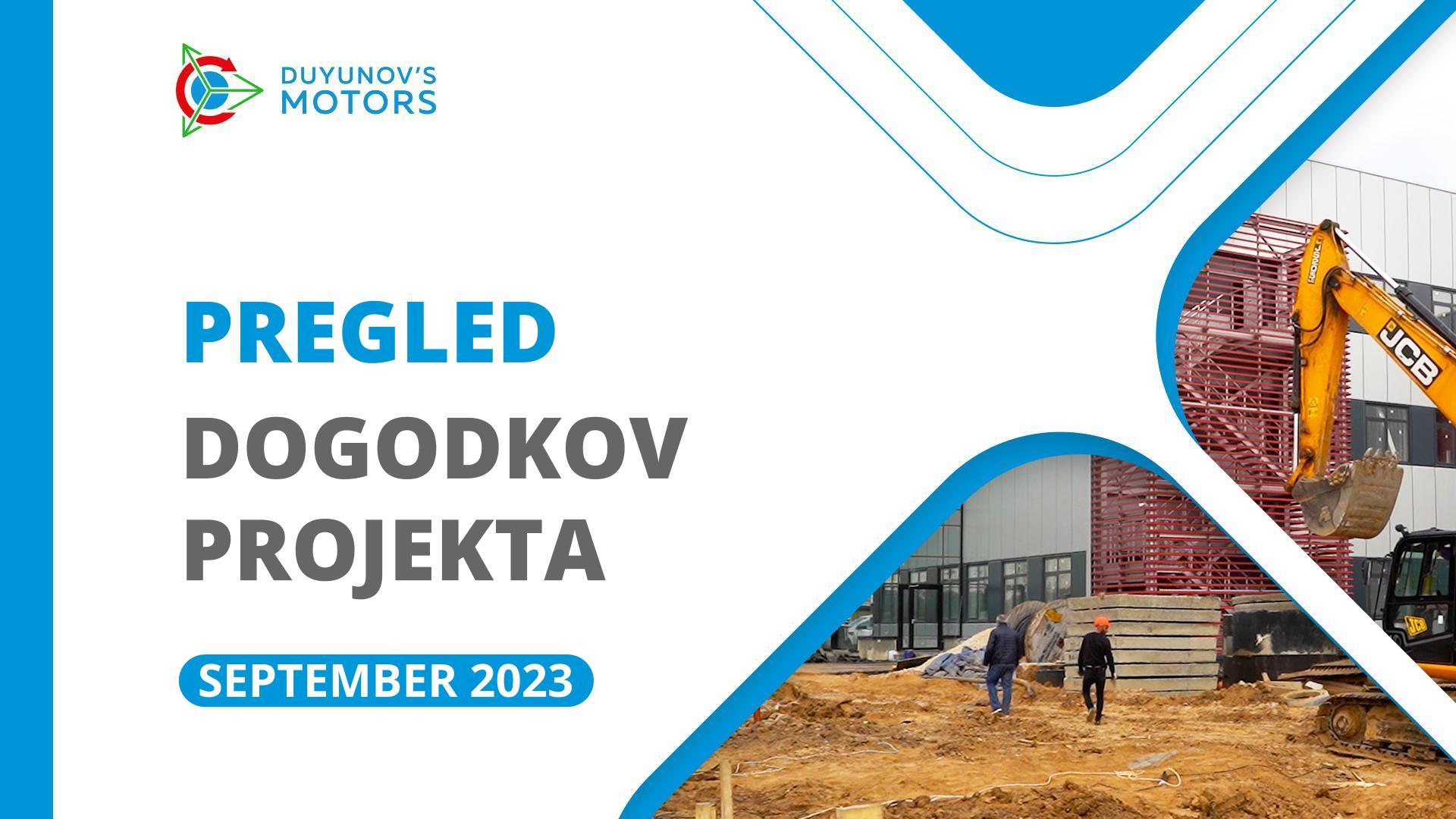 Ključni projektni dogodki v septembru