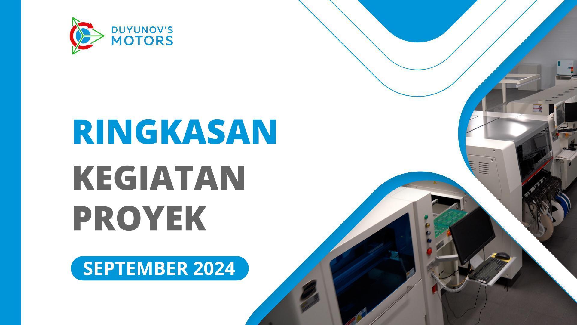 Kegiatan-kegiatan penting proyek di bulan September