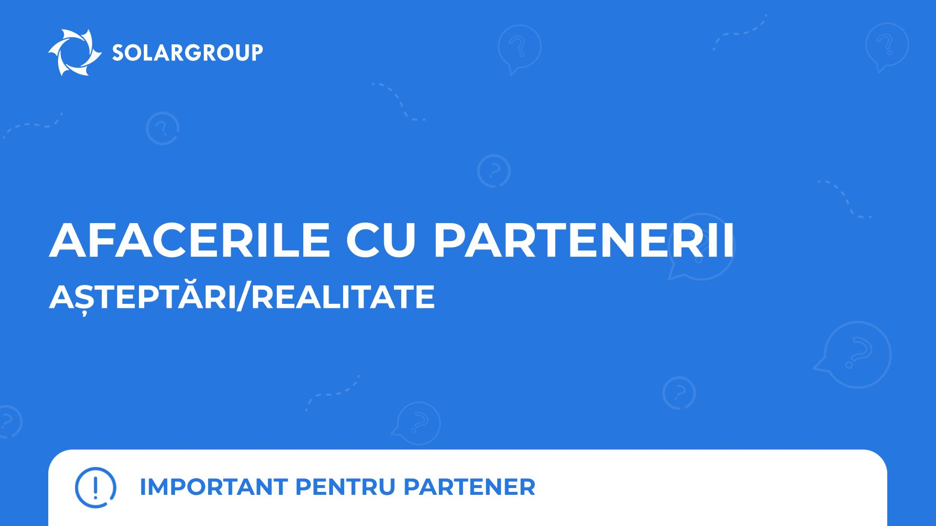Ce stereotip de program de parteneriat ați întâlnit? | Important pentru partener