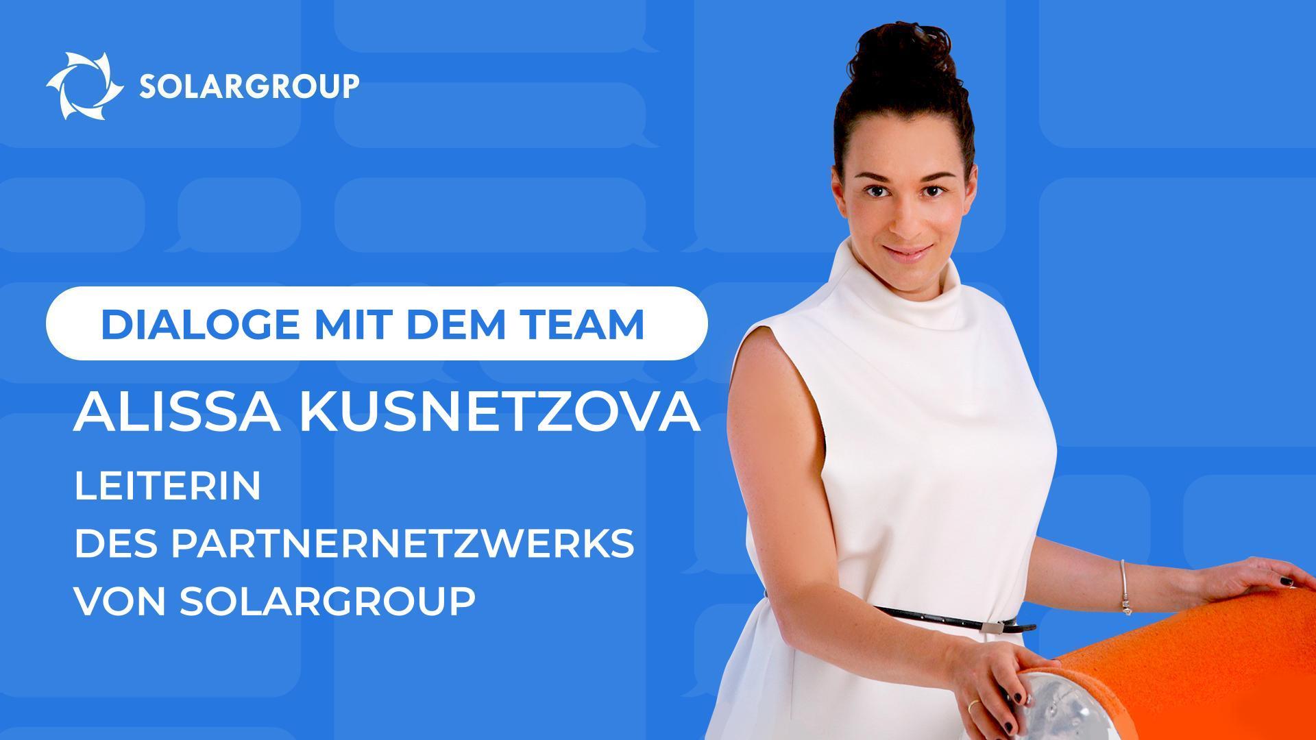 Dialoge mit dem Team | Alissa Kusnetzova, Leiterin des Partnernetzwerks